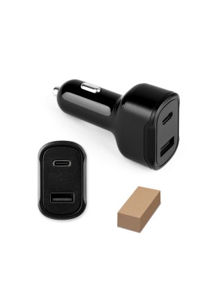 97189 – Adaptador Veicular Personalizado Dirac USB-A e USB-C em rABS