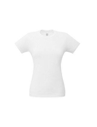 Camiseta feminina personalizada branca em algodão - 30511
