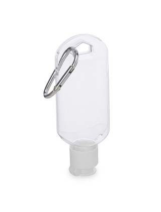 Frasco Plástico 55ml com Mosquetão Personalizado - 18635 Frasco Plástico 55ml com Mosquetão Personalizado - 18635