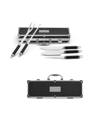 Kit churrasco em estojo de alumínio Personalizado - 94109